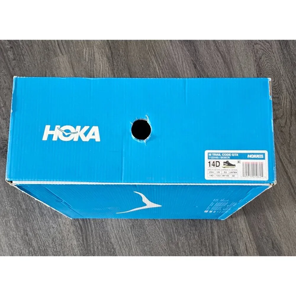 HOKA Men's Trail Code GTX‎ Hiking Boots, Blue Graphite, 14